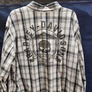 Harley Davidson Willie G Plaid Button Up Long Sleeve 3